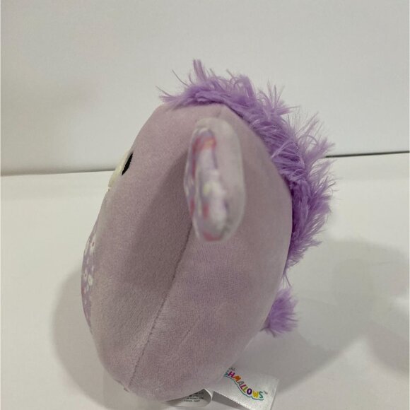 Squishmallows Official Kellytoys Plush 8 Inch Delzi the Purple Donkey Floral Bel - Picture 4 of 6